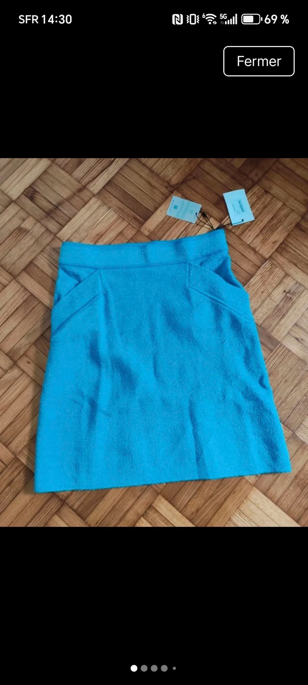Jupe bleu Claudie Pierlot taille 1 neuve